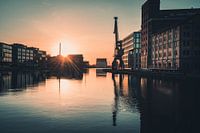 Zonsopgang in de stadshaven van Münster