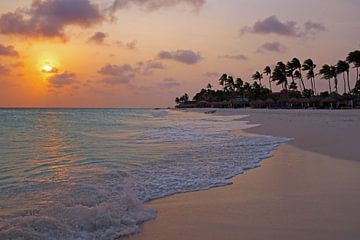 Zonsondergang op Aruba de Nederlandse Antillen van Eye on You