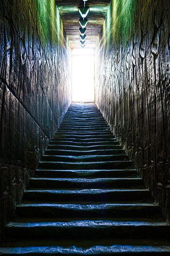 Stairs in pyramid to the light