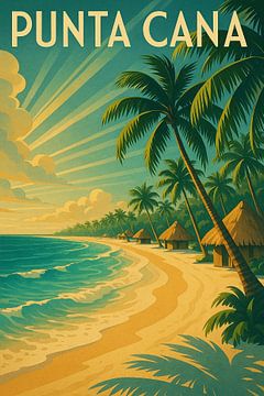 Punta Cana Paradise - Tropische Traumlandschaft im Art-Déco-Stil von Travel Shop