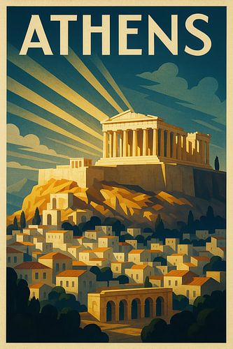 Athens Greece Acropolis Glow