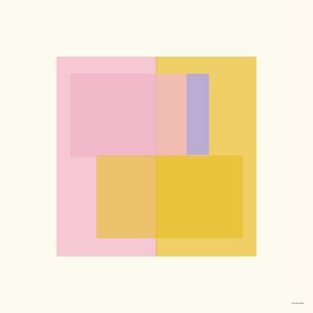 Abstract Geel Roze Vierkant