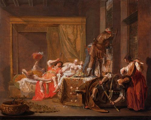 Scène uit het huwelijk van Messalina en Gaius Silius, Nicolaes Knüpfe