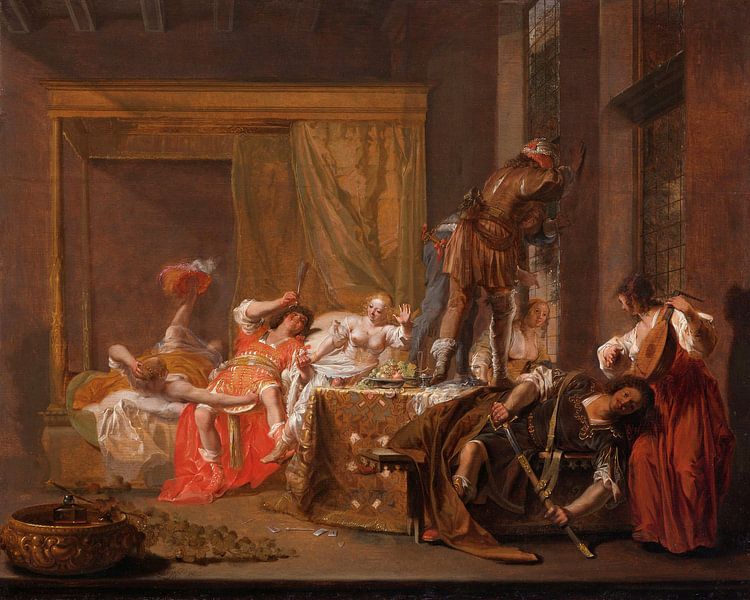 Scène uit het huwelijk van Messalina en Gaius Silius, Nicolaes Knüpfe van Meesterlijcke Meesters