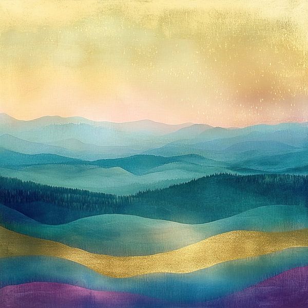 Abstract Landscape | Serene Layered Vista by Abstract Painting