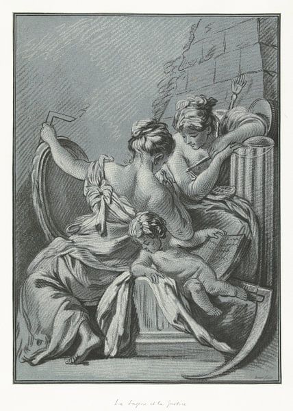 Louis-Marin Bonnet, Die Weisheit und die Gerechtigkeit, 1771 - 1772 von Atelier Liesjes
