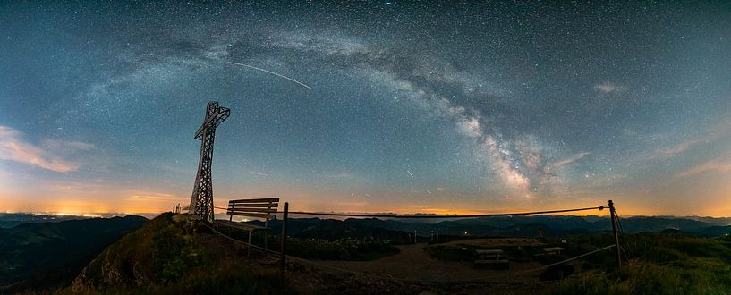 Milky Way and starry sky above the Allgäu Alps at Hochgrat by Leo Schindzielorz