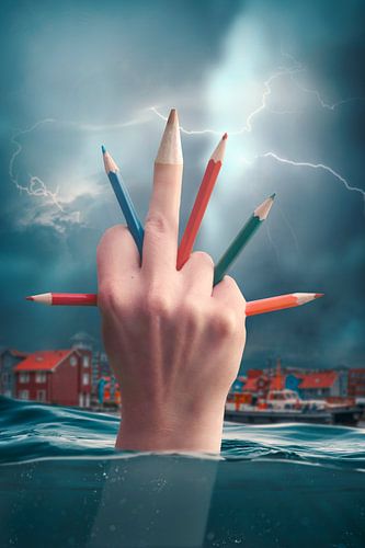 Kunstwerk als Reactie op Aanvallen op Pers en Vrijheid van Meningsuiting