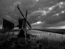 schwarz-weiße Mühle bei Jisp von Jan Zijp