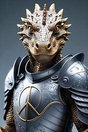 Galápagos land iguana for peace and species conservation by Liona Toussaint