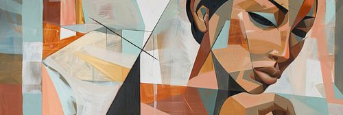 Abstract portret van een vrouw