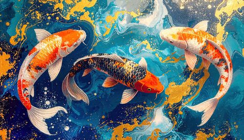 Japanse koi (karper) - uit de serie 