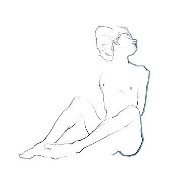 Sitzende nackte Frau. von Michael Kremer