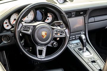 Porsche 911 Turbo S sportwagen dashboard van Sjoerd van der Wal Fotografie