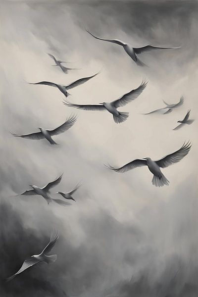 Looking For Me Birds Painting by ComfortQ