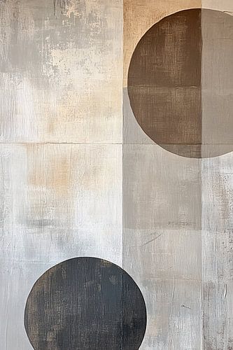 Abstract schilderij met geometrische vormen