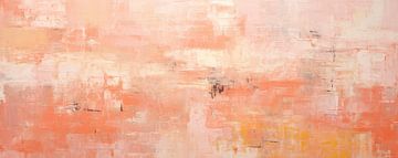 Abstract Peach Art | Perzik van Abstract Schilderij