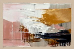 Moderne Abstraktion: Pastellfarben auf Leinen