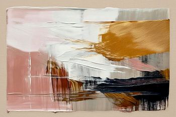 Moderne Abstraktion: Pastellfarben auf Leinen