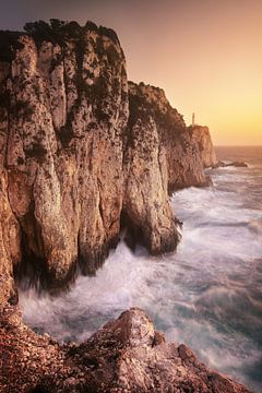 The lighthouse cape Lefkada van Roelie Steinmann