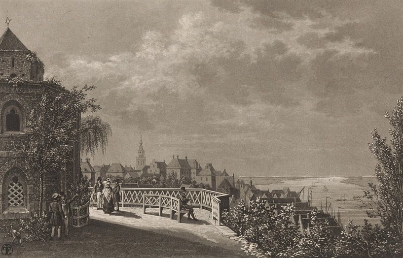 Willem Hendrik Hoogkamer, View of Nijmegen from the Valkhof, 1832 by Atelier Liesjes