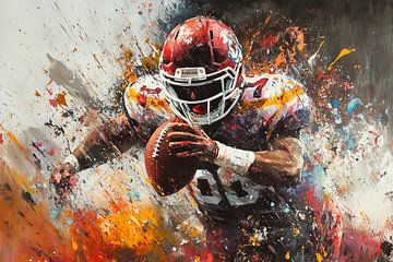 American Football Player Pop Art by ARTemberaubend