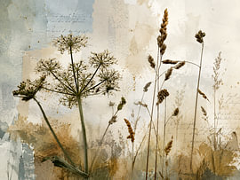Mélange de prairie sur papier léger sur Jack Schoneveld