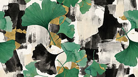 Ginkgo Monochrome Emerald Balance by Siti Zuliana