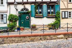 Historische Straße in Quedlinburg im Harz