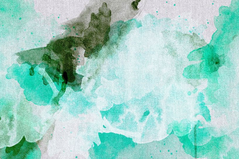 Summer garden watercolor by Mad Dog Art