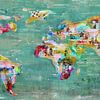 Carte d'art mondial verte sur Atelier Paint-Ing