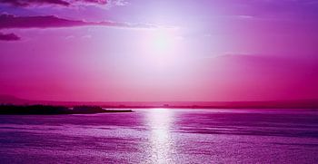 Sunrise in Mallorca in Violet