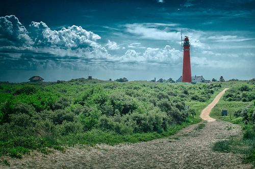 Rode Noordertoren op Schiermonnikoog – vuurtoren in de duinen