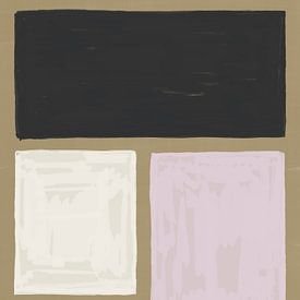 Colour Block #2 | Black, White, Lilac, Green, Brown by Bohomadic Studio