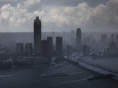 Rotterdam - City view - Skyline Rotterdam - Regen - Marja Suur (6)