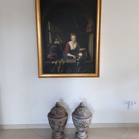 Customer photo: Maid at the Window, Gerard Dou, on canvas