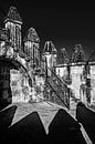 Kantelen in zwart/wit van het kasteel van Cordoba, Spanje van Harrie Muis thumbnail