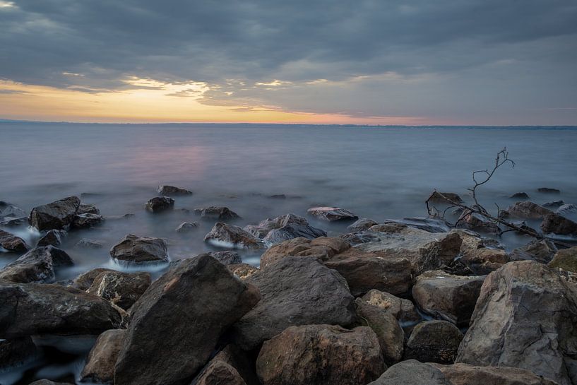 Sunset at the Steinhuder Lake by Horst Husheer