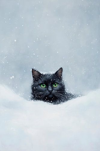 Zwarte kattensneeuw