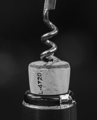 Korken auf Weinflasche