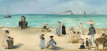 Op het strand, Boulogne-sur-Mer, Édouard Manet