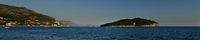 Panorama van de baai bij Dubrovnik.