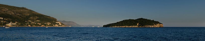 Panorama van de baai bij Dubrovnik. von Willem van den Berge