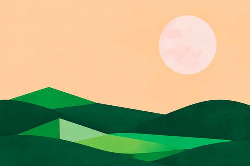 De douces collines sous un doux soleil