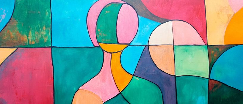Colourful souls - abstract contemplation by Poster Art Shop