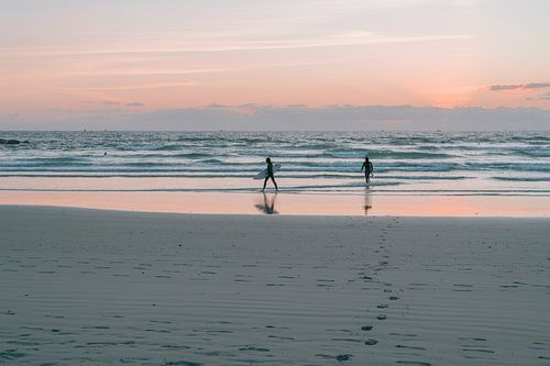 Surfers zonsondergang