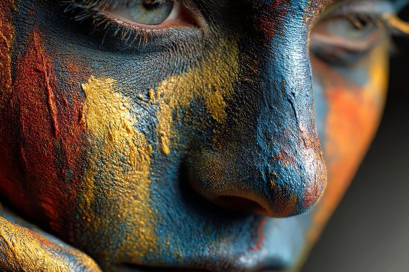 art avec portrait en couleur par Egon Zitter