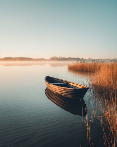 Boat on a quiet pond