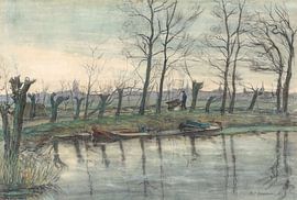 Skyline von Amsterdam von Westen aus gesehen, Piet Mondrian - um 1900