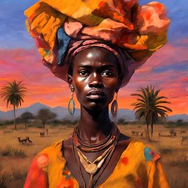 Mundari woman by Gert-Jan Siesling